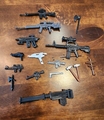 #ad Toy Action Figure Playsets Accessory Weapons Guns Lot $8.99