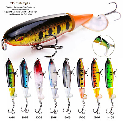 #ad Whopper Plopper Topwater Floating Fishing Lures Baits Rotating Tail for Bass US $2.72