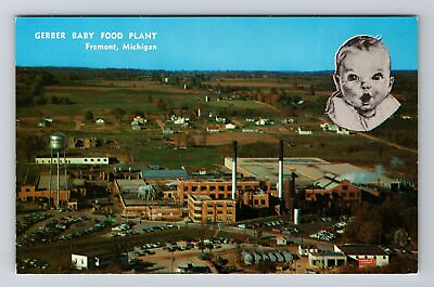 #ad Fremont MI Michigan Gerber Baby Food Plant Vintage Postcard $7.99