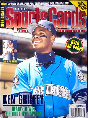 #ad SPORTS CARDS PRICE GUIDE KEN GRIFFEY JR. MAGAZINE MAY 1997 $13.96