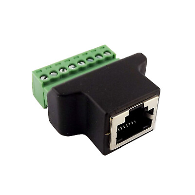 #ad Ethernet RJ45 8P8C CAT Female to AV Screw Terminal 8 Pin ADSL Connector Adapter $4.49