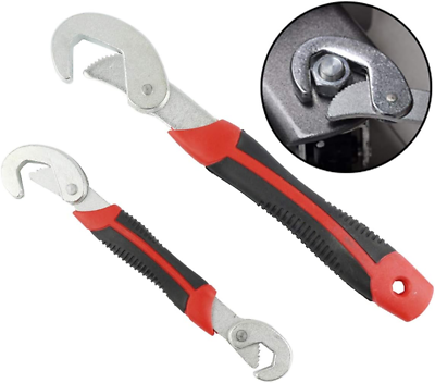 #ad 2Pcs Portable Adjustable Spanner Quick Snap and Grip 9 32Mm Wrench Universal Mul $24.97