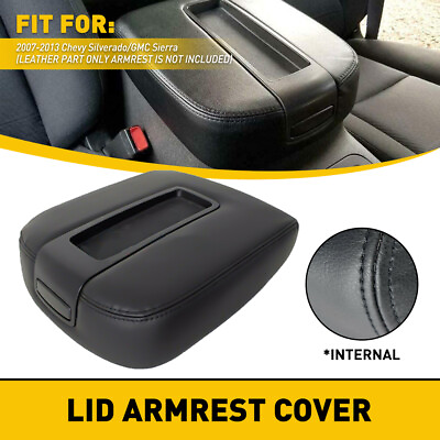 #ad Leather Lid Console Armrest Fit 07 14 Cover For Tahoe Suburban Yukon Silverado $14.99