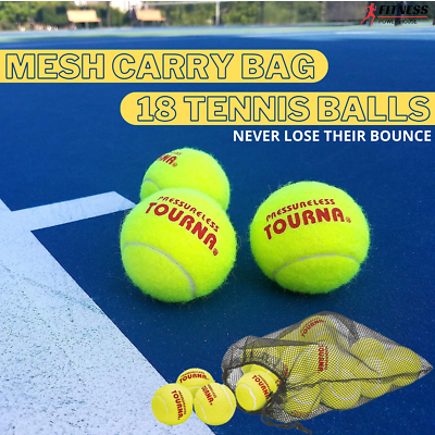 #ad Professional Tennis Balls Pressureless Carry Bag of 18 Balls Never Lose Bounce $32.34
