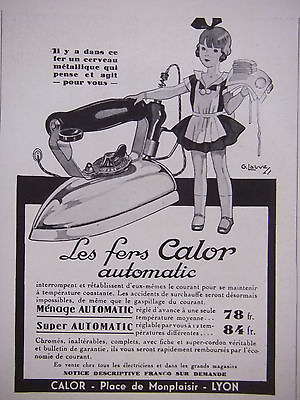 #ad PUBLICITÉ 1935 CALOR LES FERS SUPER AUTOMATIC ADVERTISING EUR 3.00
