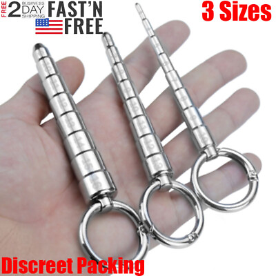 #ad New Stainless Steel Urethral Plug Sounding Penis Plug Ring Urethra Dilator Male $9.89