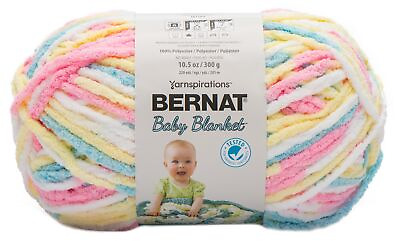 #ad Bernat Baby Blanket Big Ball Yarn Pitter Patter 2 Pack $27.53