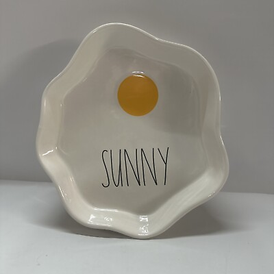 #ad New Rae Dunn SUNNY ￼Plate Bowl Breakfast Serving Dish Eggs Fast Shipping Nice $23.99