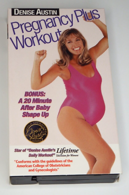 #ad Denise Austin Pregnancy Plus Workout VHS 1990 Artisan Home Entertainment $5.99