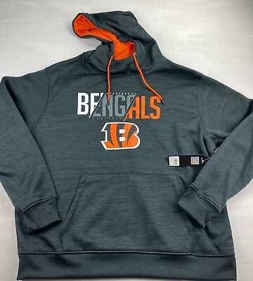 #ad Cincinnati Bengals Hoodie NFL Team Apparel Football Black Gray Brand New $90 $27.99