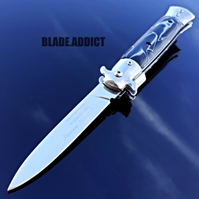 #ad 9quot; Classic Italian Style Tactical Assisted Open Spring Pocket Knife Black NEW $12.30