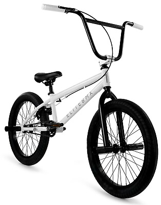 #ad Elite 20quot; BMX Stealth Bicycle Freestyle Bike 1 Piece Crank White NEW $279.00