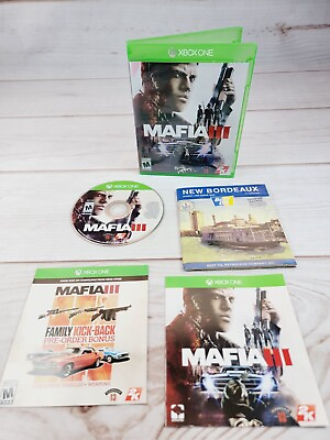 #ad Mafia III Mafia 3 Microsoft Xbox One Complete In Box CIB With Map Tested $4.99