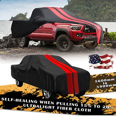 #ad 220quot;Pickup Truck Stain Stretch Cover Dust Protection Car Red Black $98.99