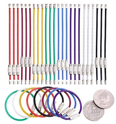 #ad Mini Skater 24PCS 4 Inches Assorted Colored Durable Stainless Steel Wire Keyc... $15.17