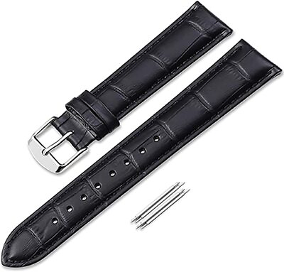 #ad 18mm 20mm 22mm Aligator Grain Genuine Leather Watch Band Strap $7.99