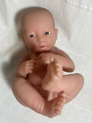 #ad Berenguer Newborn Girl Life like Realistic Real Baby Doll Blue Eyes 13” Vinyl $35.00