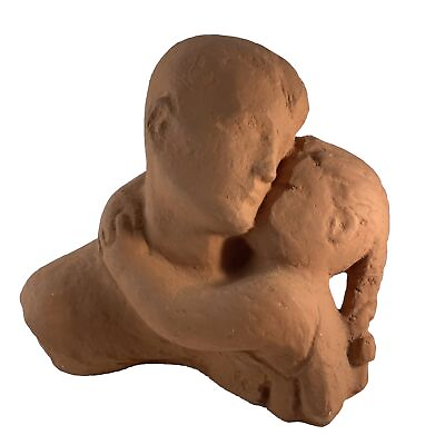 #ad Father And Daughter Hug Statue 8”x9” Solid 7 Lbs $43.00
