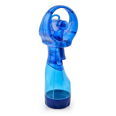 #ad Deluxe Handheld Battery Powered Water Misting Fan Blue New 3.7 inch 10.6 inch $11.30