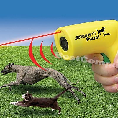 #ad Scram Patrol Ultrasonic Dog Repeller Chaser Stop Barking Attack Animal Protecton $10.79