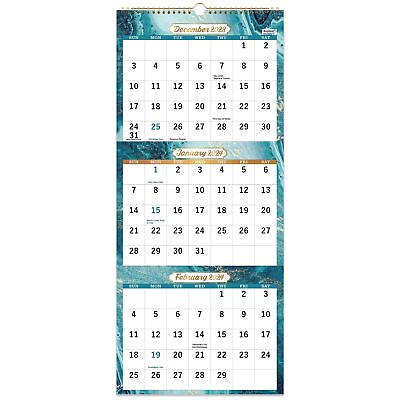 #ad 2024 Wall Calendar 3 Month Display Vertical Calendar 2024 Dec 2023 Jan 2... $11.05