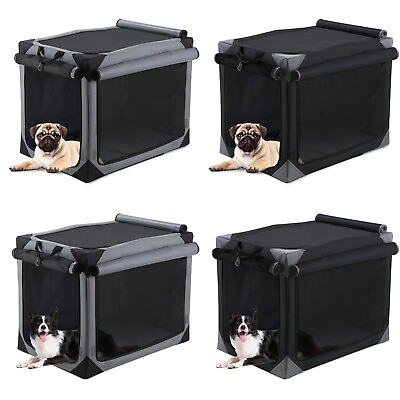 #ad 36quot; 42quot; Soft Collapsible Dog Crate Portable Travel Dog Crate with Mesh Windows $85.99