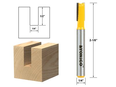 #ad 1 4quot; Diameter X 1 2quot; Height Straight Router Bit 1 4quot; Shank Yonico 14155q $10.95