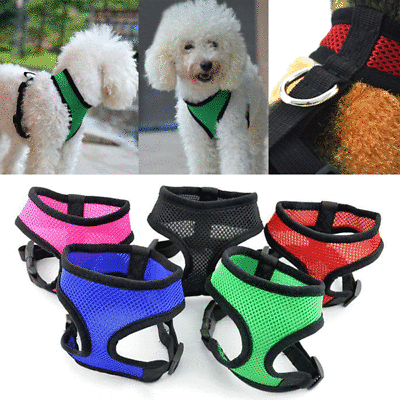 #ad Dog Harness for Chihuahua Pug Small Medium Nylon Mesh Puppy Cat Harnesses Vest C $5.09