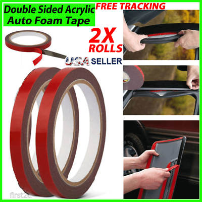 #ad 2X Auto Tape Acrylic Foam Double Sided Car Mounting Adhesive 3m x 10mm Truck New $4.75