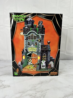 #ad Lemax Spooky Town The Gate House At Haunted Meadows 45663 Lighted Halloween HTF $65.00