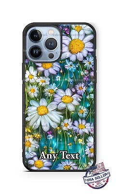 #ad Beautiful White Daisy Flowers Design Personalized Phone Case for iPhone Samsung $15.98