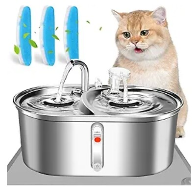 #ad 3L Automatic Electric Pet Water Fountain Cat Dog Drinking Dispenser Bowl US $27.99