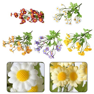 #ad Chamomile simulation 6 small daisy flowers pastoral fake flower home $12.60