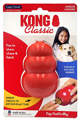 KONG Classic LARGE Durable Treat Stuffable Dog Fetch amp; Chew Toy $14.89