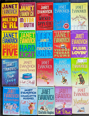 #ad JANET EVANOVICH 20 Book Lot Paperback Fiction Assorted Novels Mix Free Shipping $24.95