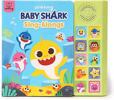 #ad Baby Shark Sing Alongs 10 Button Sound Book Learning Education Toy Baby Toddler $20.24