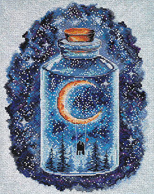 #ad DIY Cross stitch Embroidery Kit Moon for Lovers stitching needlepoint $32.02