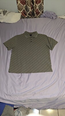 #ad knightbrigde Light Brown Green Collar Shirt 2xl 60% Cotton And 40% Polyester $30.00