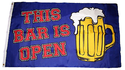 #ad 3x5 This Bar Is Open Drinking Beer #2 Premium Quality Flag 3#x27;x5#x27; Banner Grommets $8.88