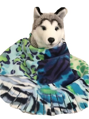 DOG SIZE FLEECE BLANKETS Pet Blanket Travel Throw ANIMAL PRINT BLUE LEOPARD $14.00