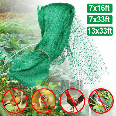 33FT Anti Bird Netting Pond Net Protection Tree Crops Plants Fruits Garden Mesh $7.79