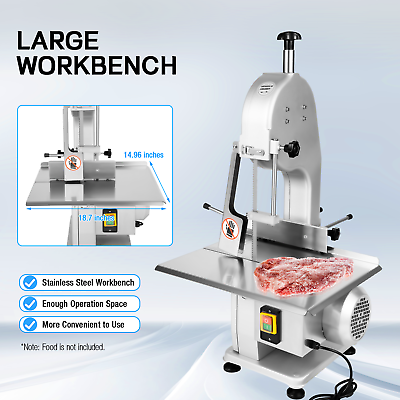 #ad Electric Commercial Meat Bone Saw Machine Frozen Meat Cutting Band Cutter 1500W $381.90