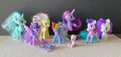 #ad Hasbro My Little Pony Lot of 9 Ponies Disney Raised Cutie Marks Toys Play $16.95