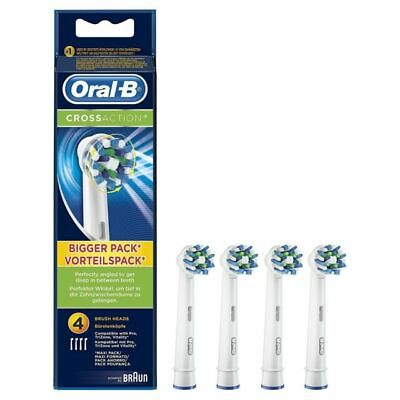 #ad Oral B 01105091 Replacement White Toothbrush Heads 4 Pieces Cross Action $13.19