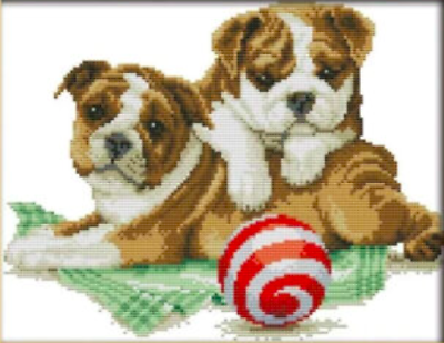 #ad DIY Dogs Crafts Cross Stitches Canvas Printed Handmade Decorations Embroidery $57.58