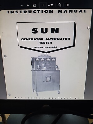 #ad Sun Electric Gat 620 User Manual Pdf Book Cd $15.00