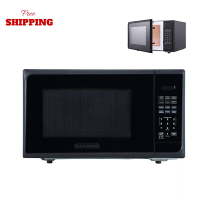 #ad BLACKDECKER 1.1 cu ft 1000W Microwave Oven Stainless Steel Black $79.99