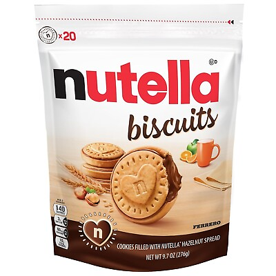 #ad Nutella Biscuits Hazelnut Spread with Cocoa Sandwich Cookies 20 Count Bag $6.59