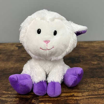 #ad Cute n Cuddly White Lamb with Purple Hooves Plush $13.50