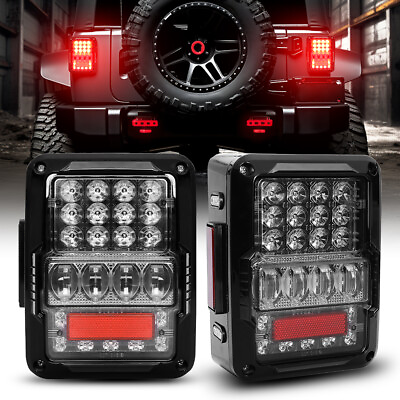 #ad 5D LED Tail Lights w Brake Reverse Turn Signal Running for Jeep Wrangler JK 07 $68.99